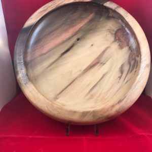 Turned 16 inch RainBow Poplar Bowl Rounded Edge
